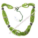online peridot silver beaded necklaces