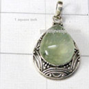 Rutilated quartz silver pendants