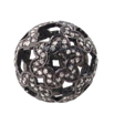 wholesale  silver pave diamond beads and findings