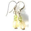 online citrine silver gemstone beaded earrings