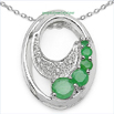 emerald sterling silver  jewelry 
