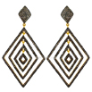 pave diamond silver earrings 