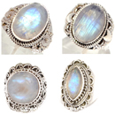 rainbow moonstone rings