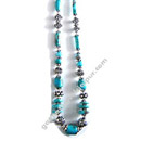 turquoise silver beaded necklace online india