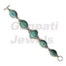 turquoise silver bracelets india