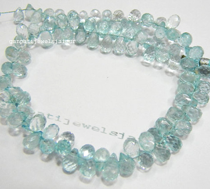 Pack of 3 Strands Multi Aquamarine Faceted Beads BL43JJE86 Multi Aquamarine Tyre Beads 17 inches 4-5 mm Sold By Pack